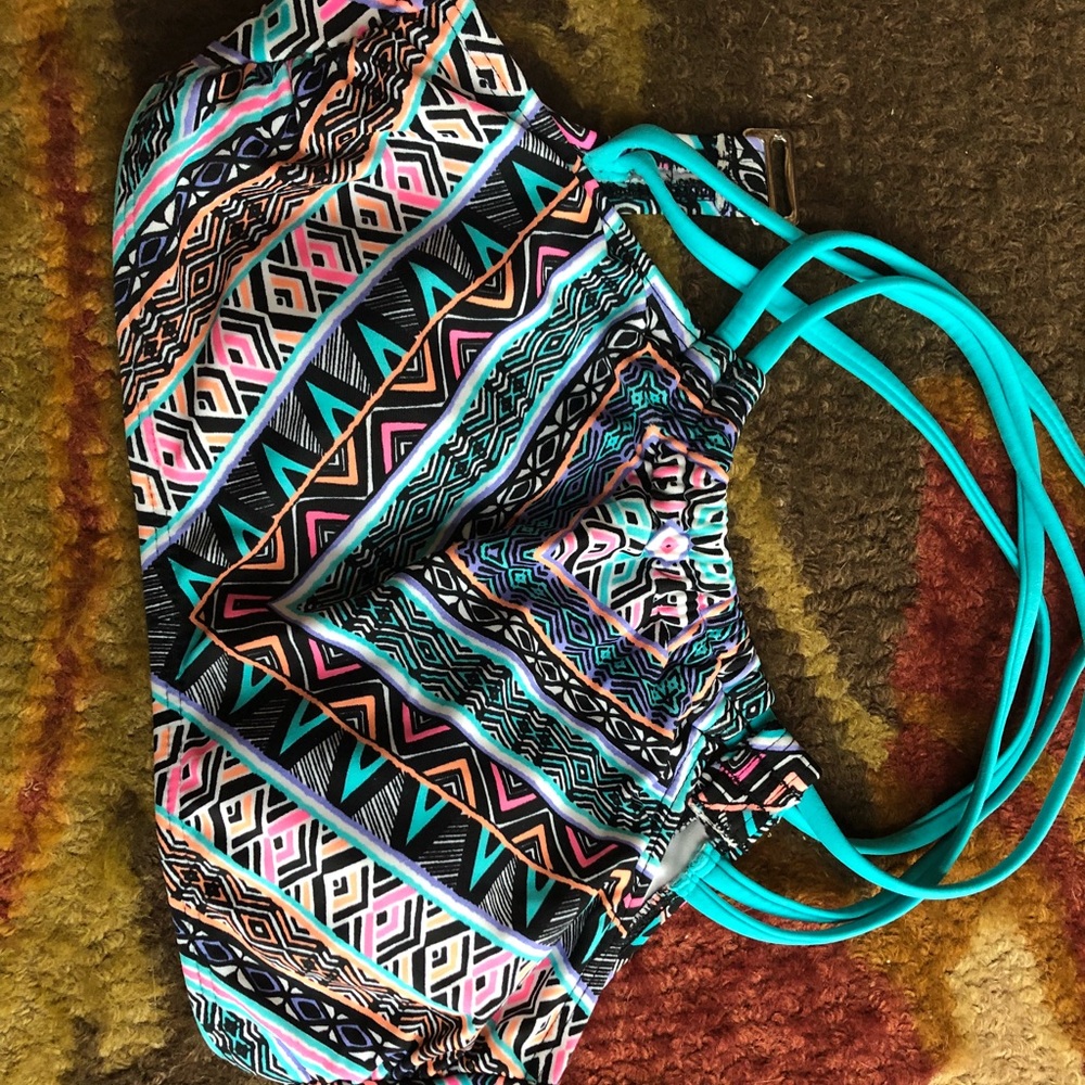 Tribal print bathing suit top